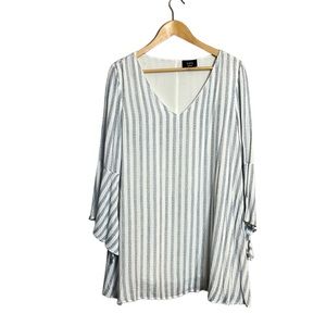 VICA Bell Sleeve Striped Dress M